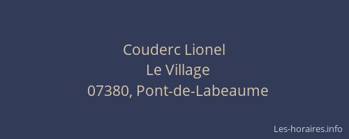 Couderc Lionel