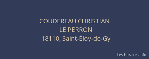 COUDEREAU CHRISTIAN