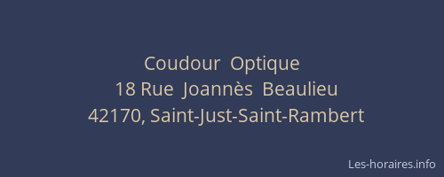 Coudour  Optique