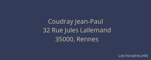 Coudray Jean-Paul