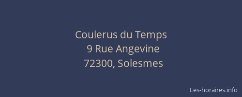 Coulerus du Temps