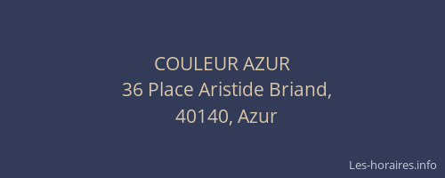 COULEUR AZUR
