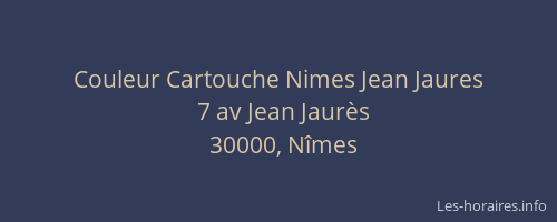 Couleur Cartouche Nimes Jean Jaures