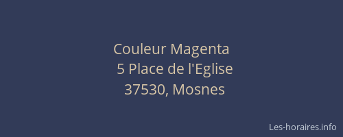 Couleur Magenta