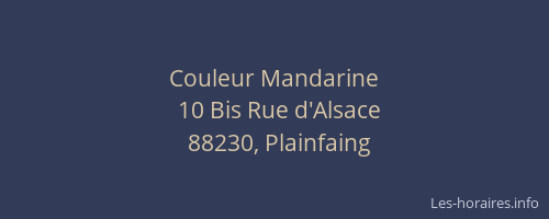 Couleur Mandarine