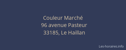 Couleur March&eacute;