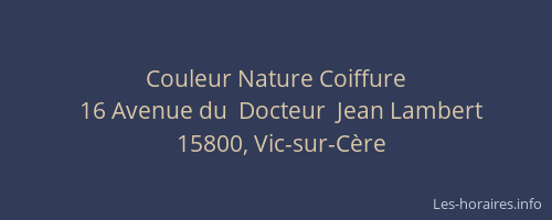 Couleur Nature Coiffure