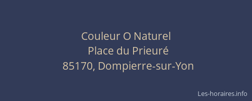 Couleur O Naturel