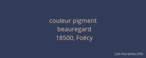 couleur pigment