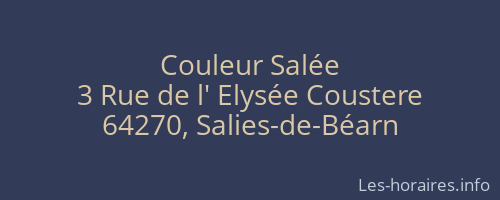 Couleur Salée