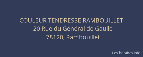 COULEUR TENDRESSE RAMBOUILLET