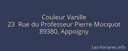 Couleur Vanille