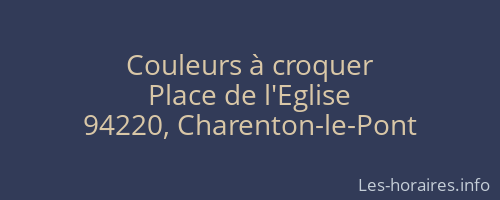 Couleurs à croquer