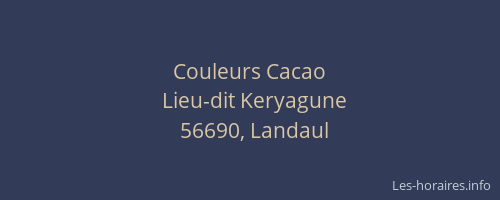Couleurs Cacao