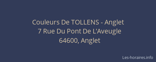 Couleurs De TOLLENS - Anglet