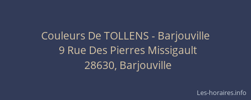 Couleurs De TOLLENS - Barjouville