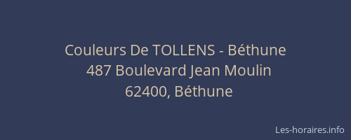 Couleurs De TOLLENS - Béthune