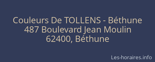 Couleurs De TOLLENS - Béthune