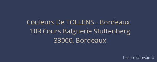 Couleurs De TOLLENS - Bordeaux