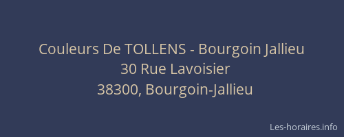 Couleurs De TOLLENS - Bourgoin Jallieu