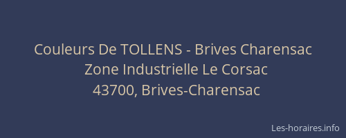 Couleurs De TOLLENS - Brives Charensac