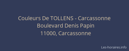 Couleurs De TOLLENS - Carcassonne