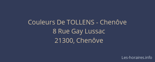 Couleurs De TOLLENS - Chen&ocirc;ve