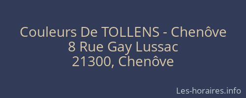 Couleurs De TOLLENS - Chenôve