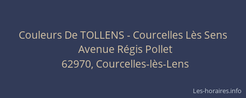 Couleurs De TOLLENS - Courcelles L&egrave;s Sens