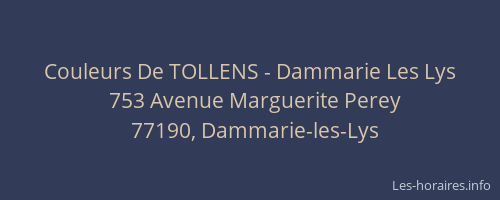 Couleurs De TOLLENS - Dammarie Les Lys