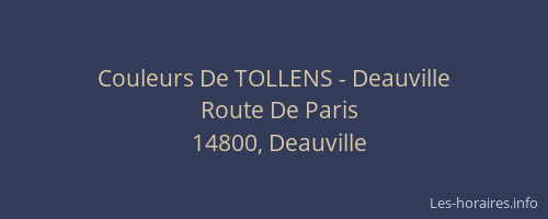 Couleurs De TOLLENS - Deauville