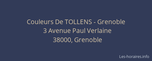 Couleurs De TOLLENS - Grenoble