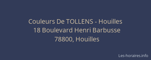 Couleurs De TOLLENS - Houilles