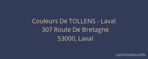 Couleurs De TOLLENS - Laval