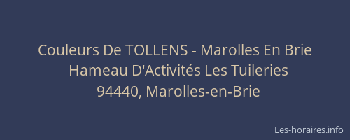 Couleurs De TOLLENS - Marolles En Brie
