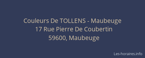 Couleurs De TOLLENS - Maubeuge