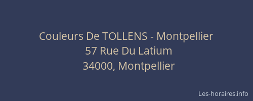 Couleurs De TOLLENS - Montpellier