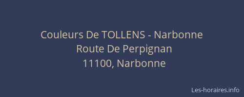 Couleurs De TOLLENS - Narbonne
