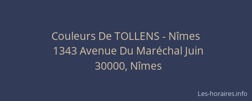 Couleurs De TOLLENS - Nîmes