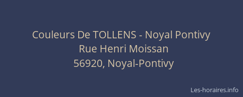 Couleurs De TOLLENS - Noyal Pontivy
