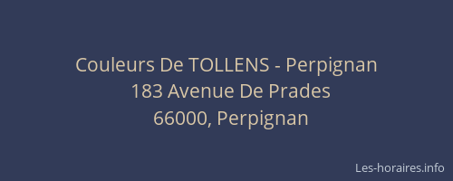 Couleurs De TOLLENS - Perpignan