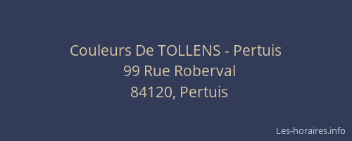 Couleurs De TOLLENS - Pertuis