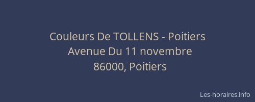 Couleurs De TOLLENS - Poitiers