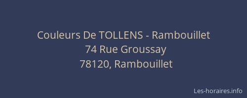 Couleurs De TOLLENS - Rambouillet