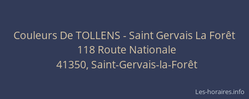 Couleurs De TOLLENS - Saint Gervais La Forêt