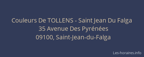Couleurs De TOLLENS - Saint Jean Du Falga