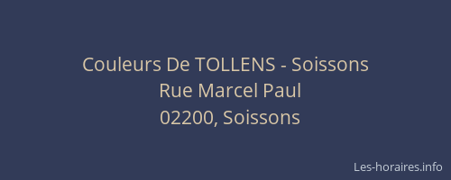 Couleurs De TOLLENS - Soissons
