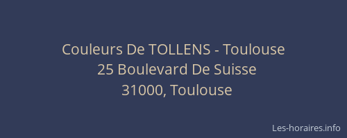 Couleurs De TOLLENS - Toulouse
