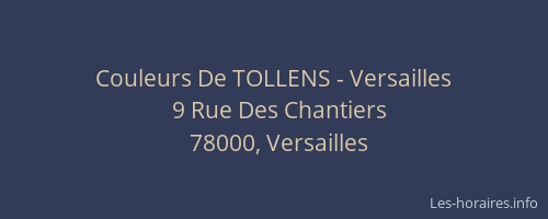 Couleurs De TOLLENS - Versailles