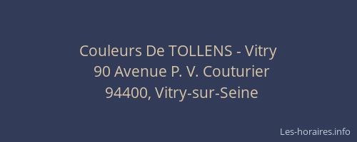 Couleurs De TOLLENS - Vitry